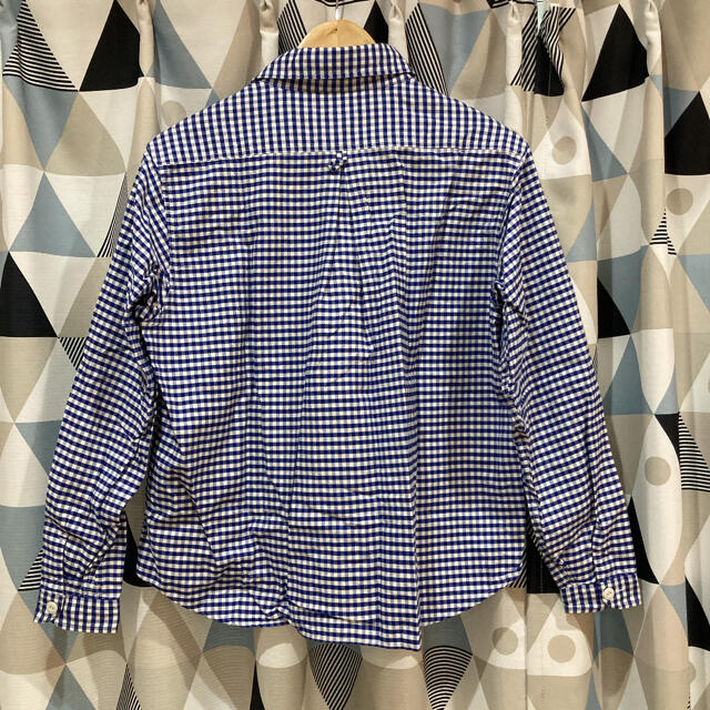 DANTON(ダントン)のDANTON ダントンギンガムチェックシャツ 半袖シャツ ブルーホワイト レディースのトップス(シャツ/ブラウス(長袖/七分))の商品写真