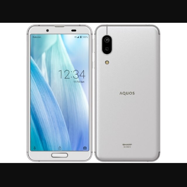 AQUOS(アクオス)のSHARP AQUOS sense3 lite SH-RM12 シルバーホワイト スマホ/家電/カメラのスマートフォン/携帯電話(スマートフォン本体)の商品写真