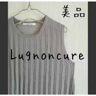 テチチ(Techichi)の美品　Lugnoncure　ルノンキュール　プリーツ　ノースリーブ　カットソー(カットソー(半袖/袖なし))