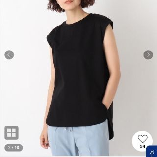 オペークドットクリップ(OPAQUE.CLIP)の新品！♥️ｼﾙｷｰｽｰﾋﾟﾏﾌﾊｸ切替ﾗｳﾝﾄﾞﾍﾑｶｯﾄｿｰ♥️M。(カットソー(半袖/袖なし))