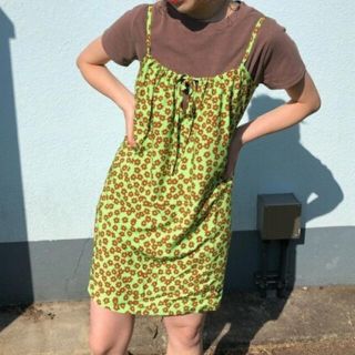 エックスガール(X-girl)のX-girl × ROXY RETRO FLOWERCAMISOLE DRESS(ミニワンピース)