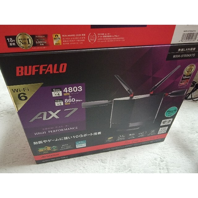 PC/タブレットBUFFALO WXR-5700AX7S AX7　ルーター