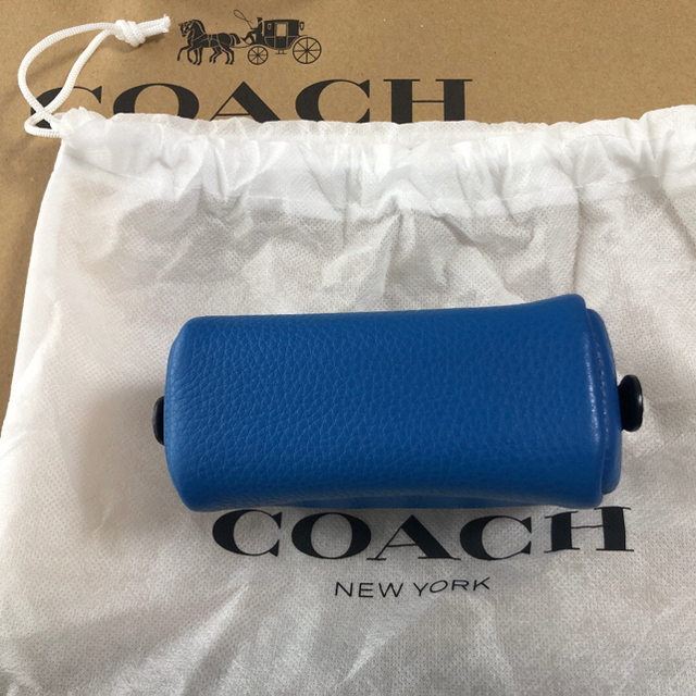 COACH(コーチ)の新品未使用  スヌーピー×coach ミニボクシーコスメティックケース ブルー レディースのファッション小物(ポーチ)の商品写真