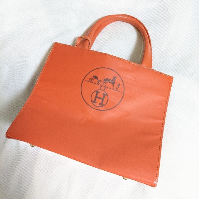 HERMES　エルメス　ショッパーリメイク　バッグ　ハンドバッグ　トートバッグレディース