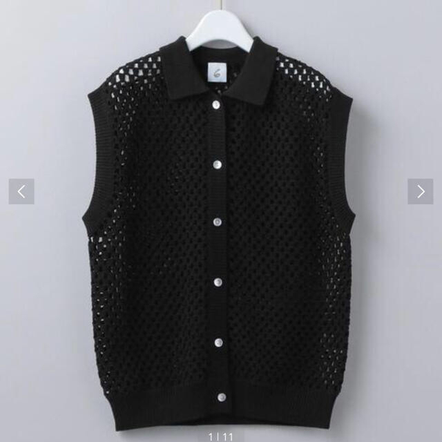 6(ROKU)  KAGIBARI VEST black