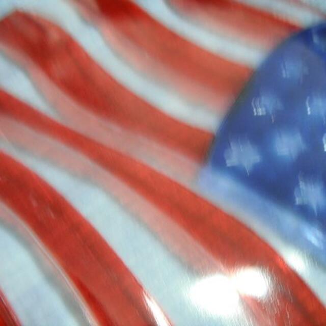 星条旗　アメリカ フラッグ 国旗 ガラス プレート 大皿