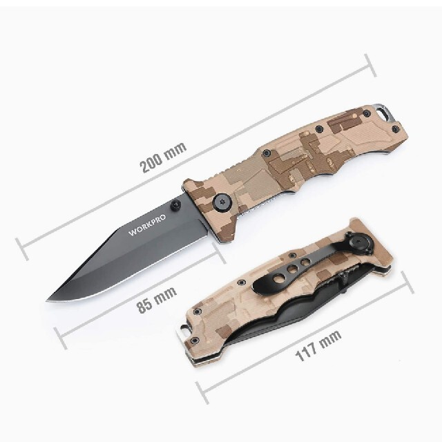 アウトドアナイフ 直刃 黒染め処理　実用的なナイフです スポーツ/アウトドアのアウトドア(登山用品)の商品写真
