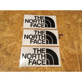 ザノースフェイス(THE NORTH FACE)のノースフェイス カッティングステッカー 黒 3枚 正規品(その他)