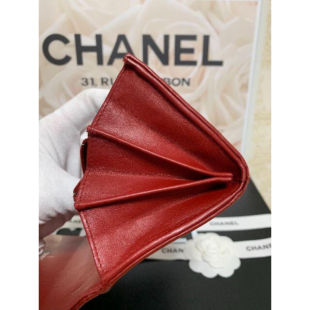 ☆正規超美品☆CHANEL カメリア ラムスキン フラップ長財布 人気の