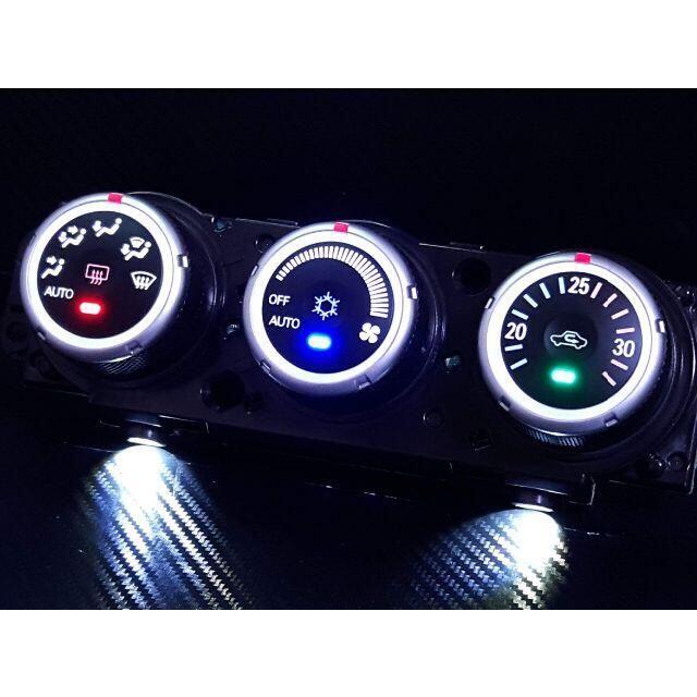 三菱(ミツビシ)のデリカ D:5 CV5W エアコンパネル LED打ち替え交換品 自動車/バイクの自動車(車種別パーツ)の商品写真