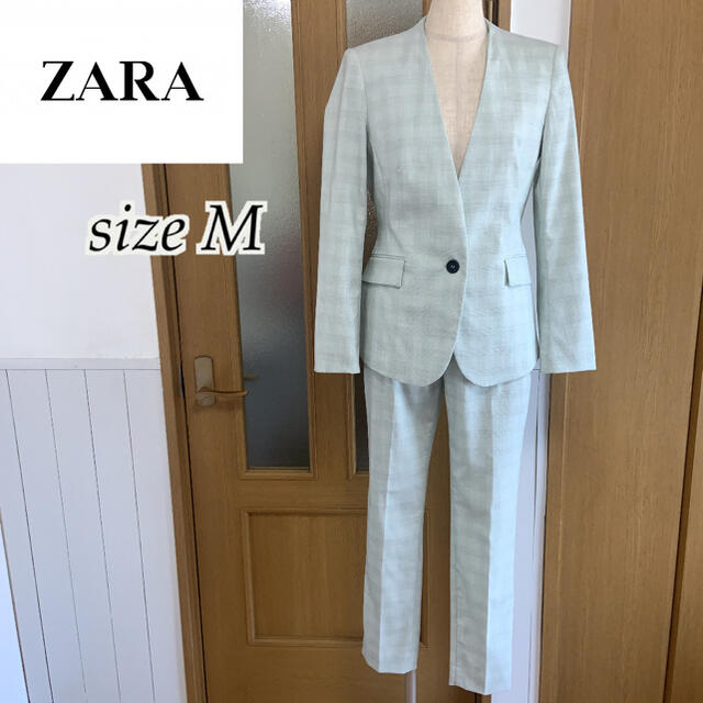 ZARA ノーカラー　スーツ　セットアップ　サイズM プラステ　セオリー