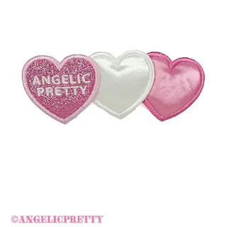 アンジェリックプリティー(Angelic Pretty)のAngelic Pretty trio heart クリップ ピンク シロ(バレッタ/ヘアクリップ)