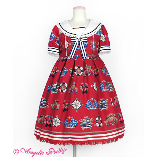 Angelic Pretty(アンジェリックプリティー)のAngelic Pretty Vintage Marineワンピース レディースのワンピース(ひざ丈ワンピース)の商品写真