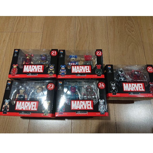 MARVEL ベアブリック happyくじ BE@RBRICK コンプ 27種類