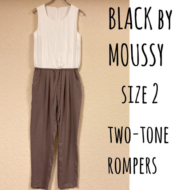 BLACK by moussy(ブラックバイマウジー)の♡ Luke♡様専用BLACKbyMOUSSY two-tone rompers レディースのパンツ(オールインワン)の商品写真