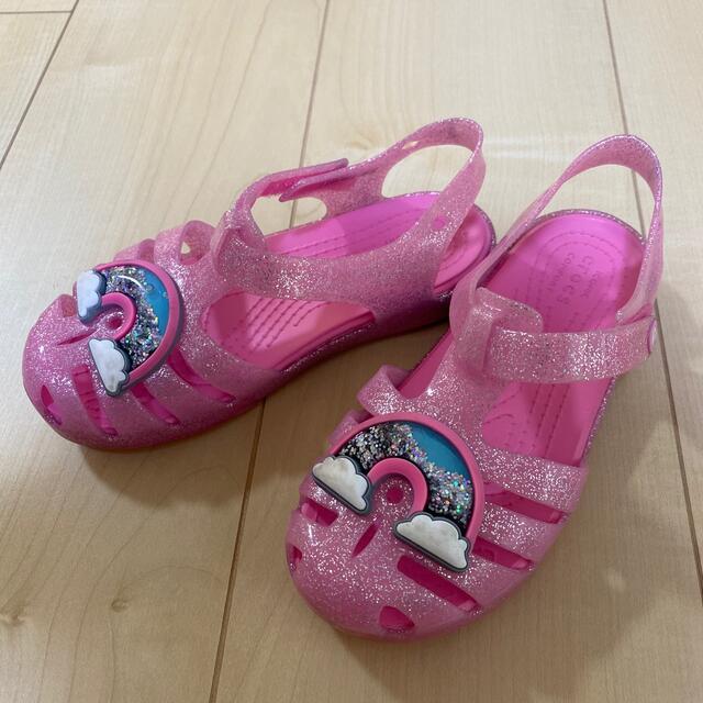 crocs(クロックス)のクロックス♡キラキラサンダル キッズ/ベビー/マタニティのキッズ靴/シューズ(15cm~)(サンダル)の商品写真