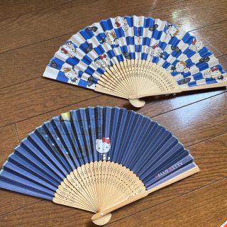 アオヤマ(青山)の扇子　2本セット(和装小物)