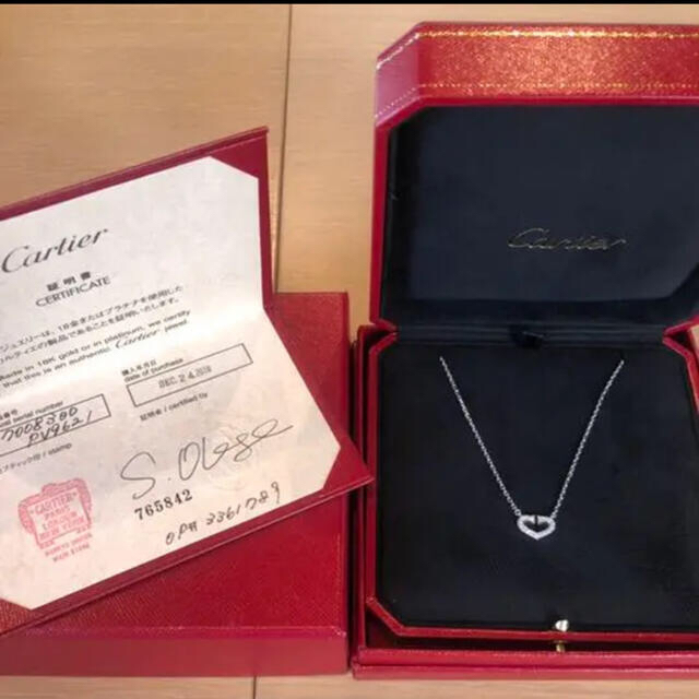 Cartier(カルティエ)のカルティエ　Cハート　ネックレス　美品 レディースのアクセサリー(ネックレス)の商品写真