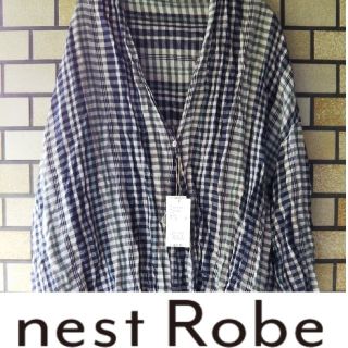 nest Robe - nestRobe チェック リネン カーディガンの通販 by ...