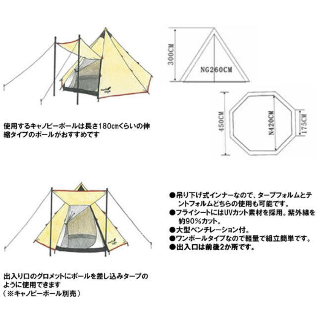 North Eagle  ワンポールテント　BIG420