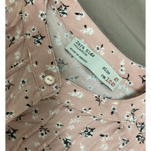 ZARA KIDS(ザラキッズ)の【専用】ZARA kids 花柄　ブラウス　長袖　128 125 キッズ/ベビー/マタニティのキッズ服女の子用(90cm~)(ブラウス)の商品写真