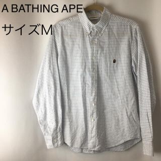 アベイシングエイプ(A BATHING APE)の★美品★ A BATHING APE エイプ　長袖シャツ　チェック柄　サイズM(シャツ)