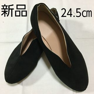 sold 新品未使用★ぺたんこパンプス　ブラック　超軽量　UE:40 24.5㎝(ハイヒール/パンプス)