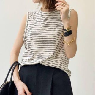 アパルトモンドゥーズィエムクラス(L'Appartement DEUXIEME CLASSE)の 【NILI LOTAN/ニリ ロータン】Border Tanktop(Tシャツ(半袖/袖なし))