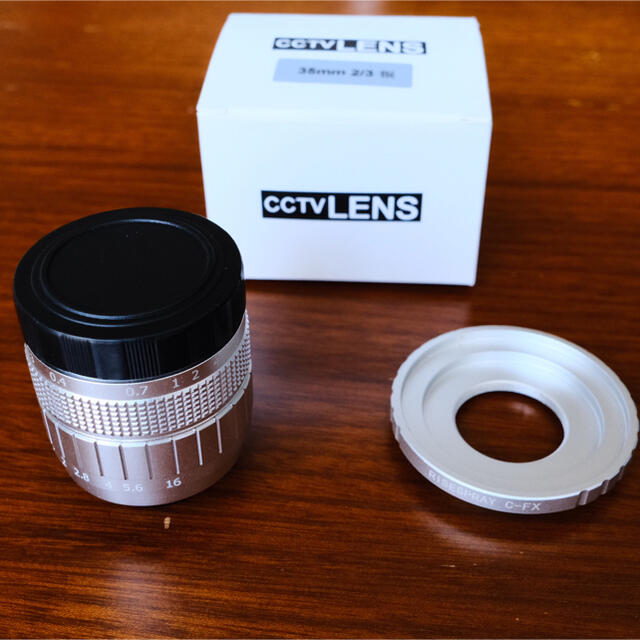 単焦点レンズ　35mm f1.7 cctv lens (xマウントアダプター付) 1