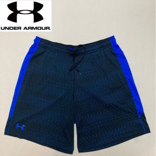 アンダーアーマー(UNDER ARMOUR)のアンダーアーマー スポーツ ハーフパンツ ブルー 総柄  XXLサイズ(ショートパンツ)