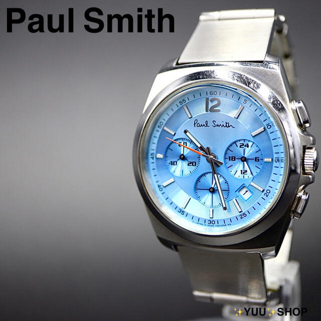 稼働中【電池新品】Paul smith クロノグラフ デイト メンズ 腕時計-