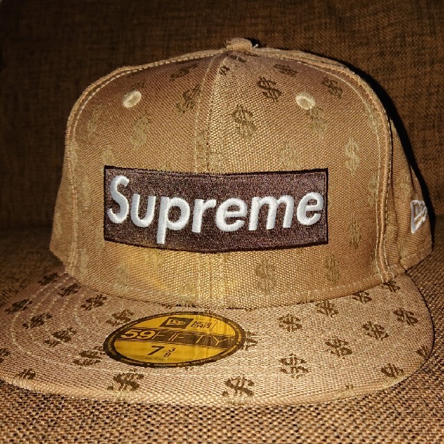 7 3/8 supreme monogram new era brown帽子