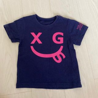 エックスガール(X-girl)のX-girl  キッズ　Tシャツ　ネイビー　半袖(Tシャツ/カットソー)