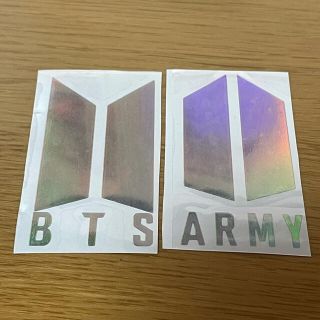 BTS ARMY ロゴ　ステッカー　シール　シルバーホログラム(K-POP/アジア)