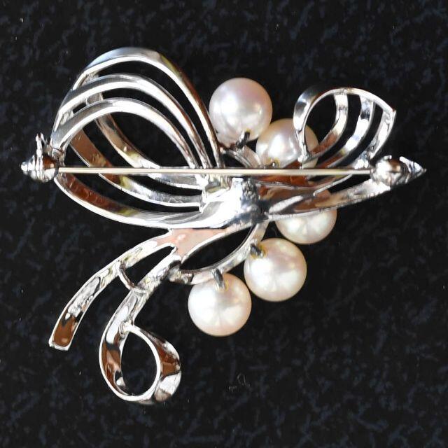 ミキモト ブローチ パール MS刻印 MIKIMOTO Pearl Brooch-