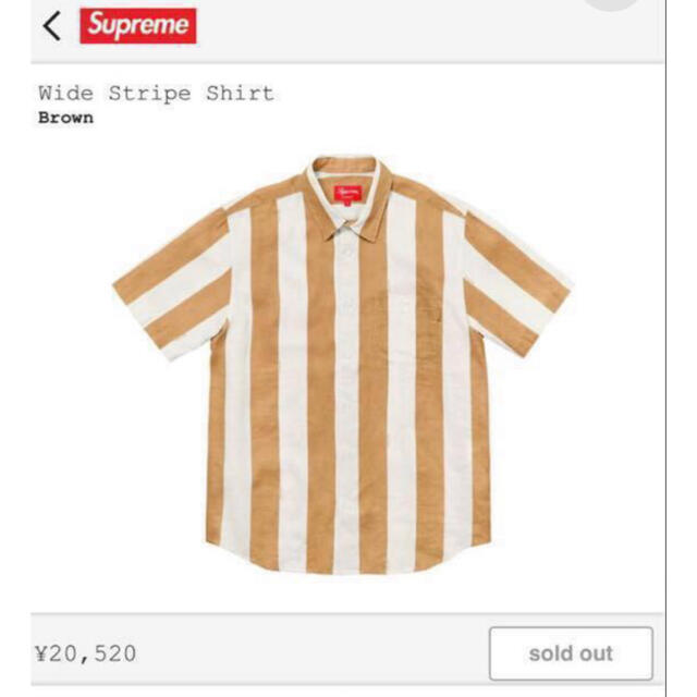 シャツsupreme wide stripe shirt ストライプ　リネン　シャツ