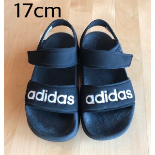 アディダス(adidas)のadidas アディダス キッズサンダル　17cm ブラック (サンダル)