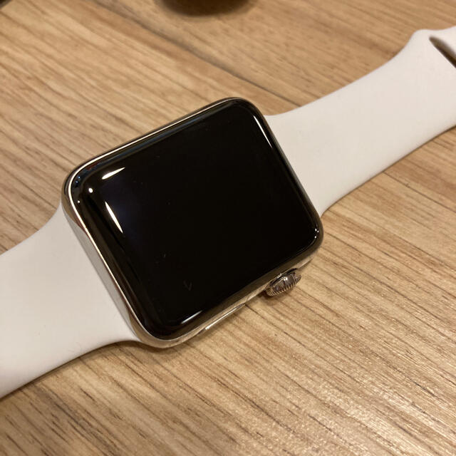 Apple Watch(アップルウォッチ)のアップルウォッチ 42ミリ シリーズ3  ステンレス　GPS メンズの時計(腕時計(デジタル))の商品写真