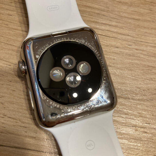Apple Watch(アップルウォッチ)のアップルウォッチ 42ミリ シリーズ3  ステンレス　GPS メンズの時計(腕時計(デジタル))の商品写真