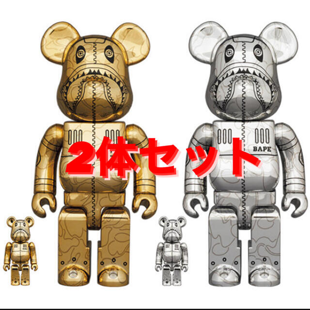 超激安 2体セット - TOY MEDICOM BAPE 100% 400% BE@RBRICK SORAYAMA