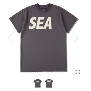 シー(SEA)のウィンダンシー Tシャツ チャコール CHARCOAL-BEIGE(Tシャツ/カットソー(半袖/袖なし))