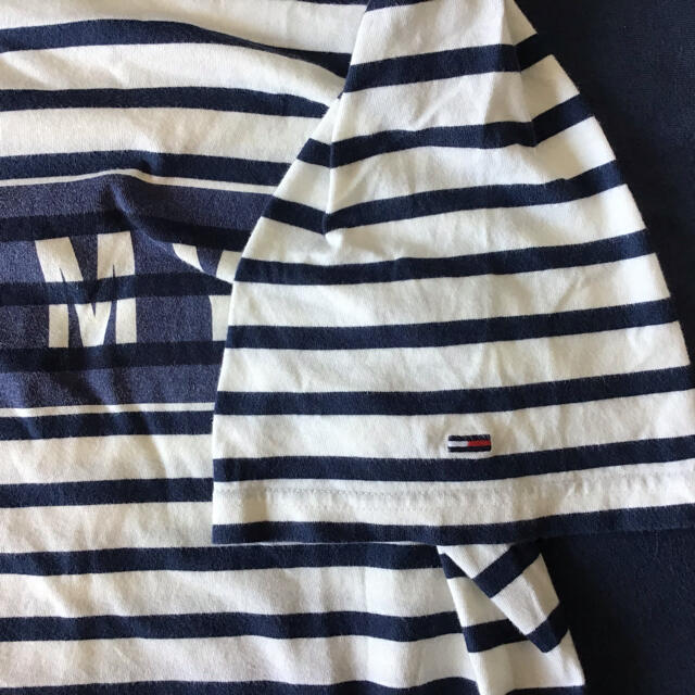 TOMMY HILFIGER(トミーヒルフィガー)のHILFIGER DENIM ボーダーTシャツ デカロゴ　TOMMY L トミー メンズのトップス(Tシャツ/カットソー(半袖/袖なし))の商品写真