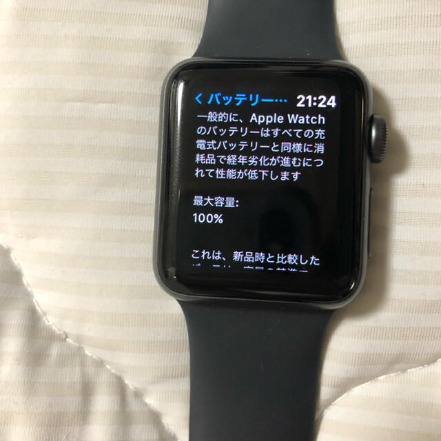 Apple Watch - APPLE WATCH3 38 SGAL BK130-200 201809の通販 by あか ...