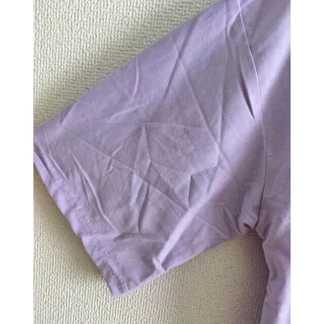 無地　半袖　Tシャツ　XL パープル　スリット　ロング丈　レディース　メンズ レディースのトップス(Tシャツ(半袖/袖なし))の商品写真