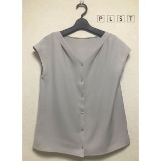 プラステ(PLST)の専用＊PLST ♦︎ バックサテンストレッチ前後2WAYブラウス(シャツ/ブラウス(半袖/袖なし))