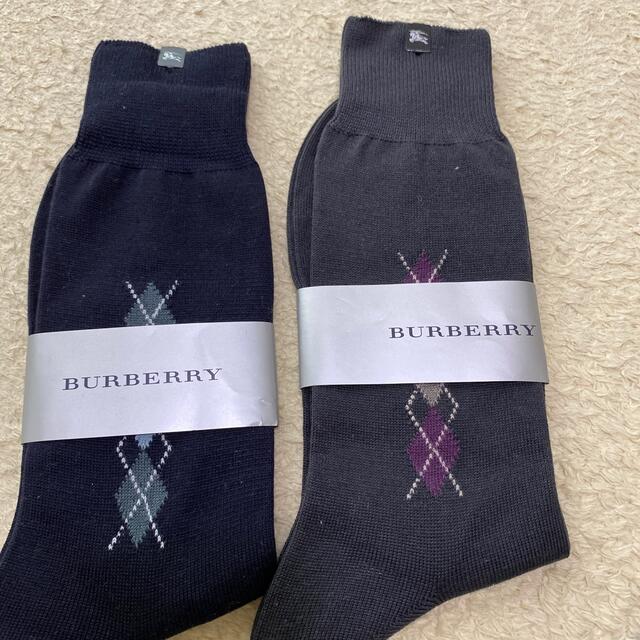 BURBERRY(バーバリー)のバーバリー　メンズ靴下　新品未使用品　25〜26センチ　2足セット メンズのレッグウェア(ソックス)の商品写真