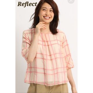 リフレクト(ReFLEcT)の美品♪リフレクト　シアーチェックブラウス(シャツ/ブラウス(半袖/袖なし))