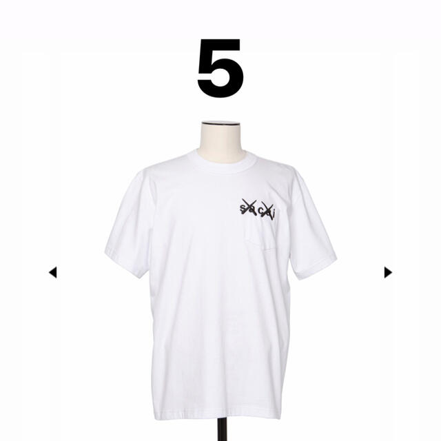 新品sacai×KAWS T-Shirt(BLACK×PURPLE)size5
