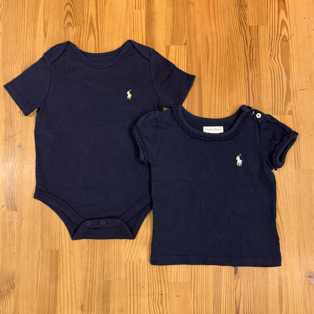 Ralph Lauren(ラルフローレン)のRALPHLAUREN ラルフローレン ロンパース Tシャツ 9M 70 子供服 キッズ/ベビー/マタニティのベビー服(~85cm)(ロンパース)の商品写真