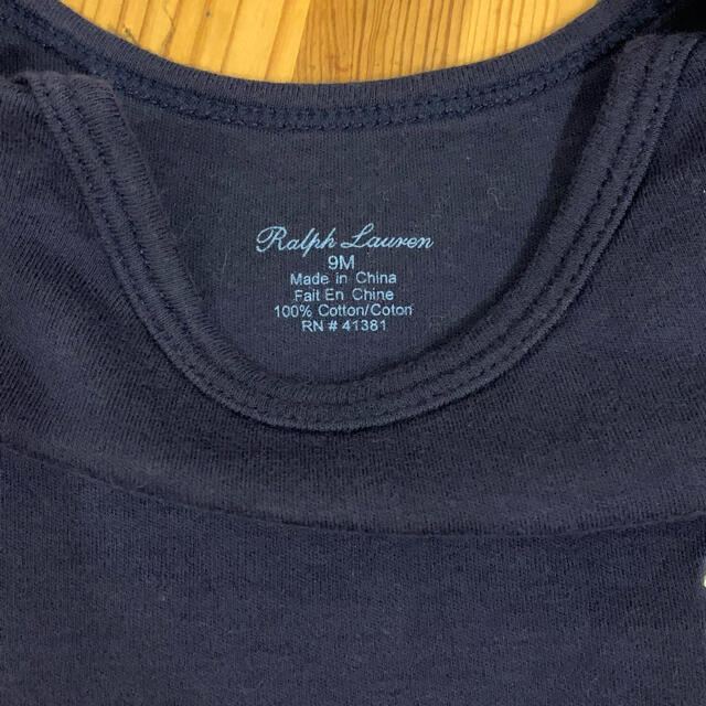 Ralph Lauren(ラルフローレン)のRALPHLAUREN ラルフローレン ロンパース Tシャツ 9M 70 子供服 キッズ/ベビー/マタニティのベビー服(~85cm)(ロンパース)の商品写真